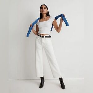 Madewell The Perfect Vintage Wide-Leg Crop Jean in Tile White